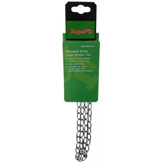 SupaFix SFCOC121 Welded Oval Link Chain 1m