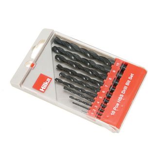 Hilka 10 pce HSS Drill Bit Set