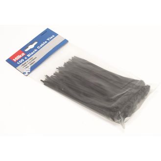 Hilka 100 3.6mm x 150mm Cable Ties Black
