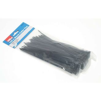 Hilka 100 4.8mm x 200mm Cable Ties Black