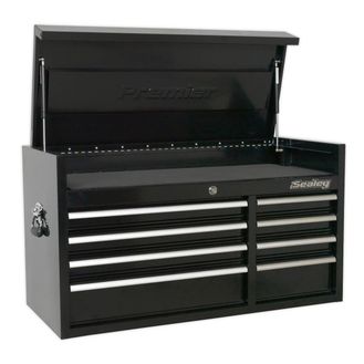 Sealey PTB104008 Topchest 8 Drawer 1040mm Heavy-Duty Black