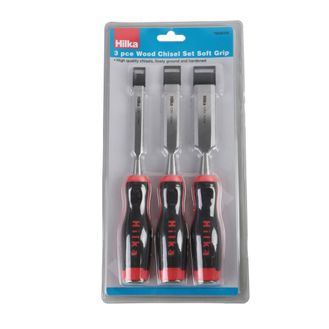 Hilka 3 pce Wood Chisel Set Soft Grip