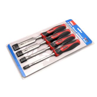 Hilka 4 pce Wood Chisel Set Soft Grip