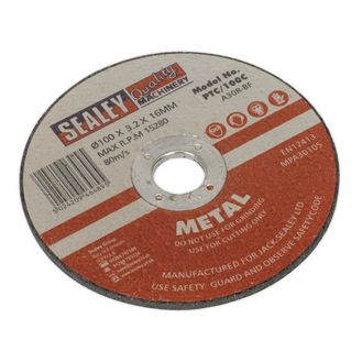 Sealey PTC/100C Cutting Disc &amp;#8709;100 x 3mm 16mm Bore