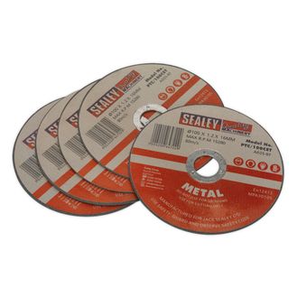 Sealey PTC/100CET5 Cutting Disc &amp;#8709;100 x 1.2mm 16mm Bore Pack of 5