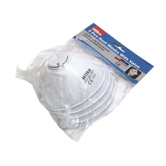 Hilka 5 pce Dust Masks with Valve FFP1