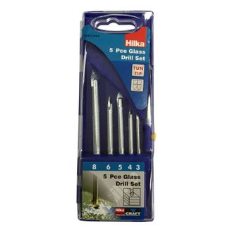 Hilka 5 pce Glass Drill Set