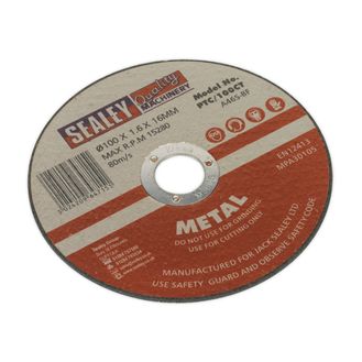 Sealey PTC/100CT Cutting Disc &amp;#8709;100 x 1.6mm 16mm Bore