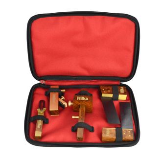 Hilka 5 pce Miniature Woodworking Tool Set in bag