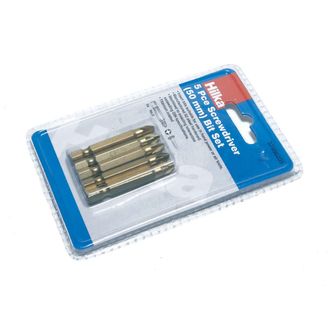 Hilka 5 pce Pozi No 2 Bits 50mm Titanium Bits