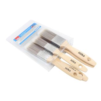 Hilka 5 pce Wooden Synthetic Bristle Paint Brushes
