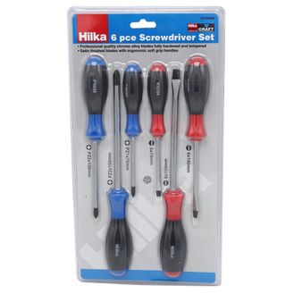 Hilka 6 pce Soft Grip Screwdriver Set