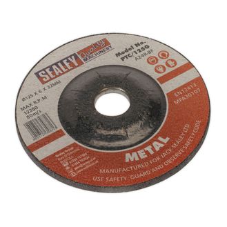 Sealey PTC/125G Grinding Disc &amp;#8709;125 x 6mm 22mm Bore