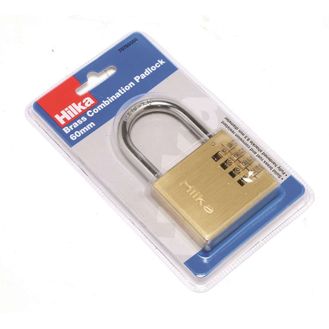 Hilka 60mm Brass Combination Padlock