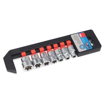 Hilka 7 pce 3/8"Drive TX Star Socket Set Metric