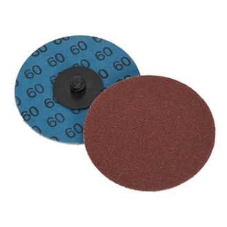 Sealey PTCQC7560 Quick Change Sanding Disc &amp;#8709;75mm 60Grit Pack of 10