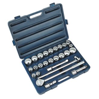 Sealey AK2582 Socket Set 26pc 3/4"Sq Drive 12pt WallDrive&amp;reg; - DuoMetric&amp;reg;