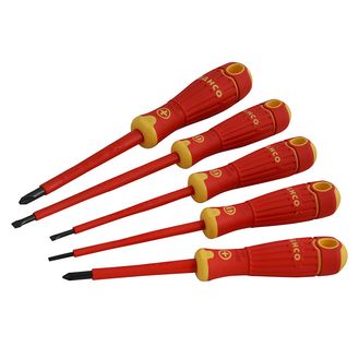 Bahco B220.005 BAHCOFIT Insulated Screwdriver Set, 5 Piece