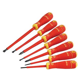 Bahco B220.017 BAHCOFIT Insulated Screwdriver Set, 7 Piece
