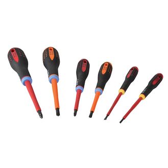 Bahco BE-9884S ERGO™ VDE Insulated Screwdriver Set, 6 Piece