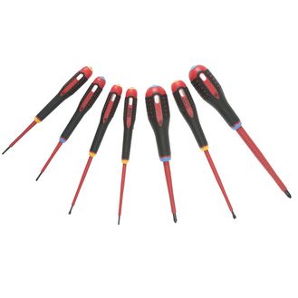 Bahco BE-9888S ERGO™ VDE Insulated Screwdriver Set, 7 Piece