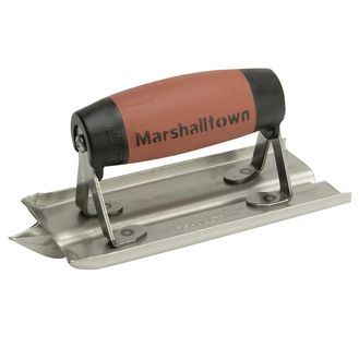 Marshalltown M180D Stainless Steel Groover Trowel DuraSoft® Handle 6 x 3in