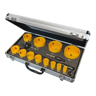 Faithfull Universal Varipitch Holesaw Kit, 16 Piece 16-76mm