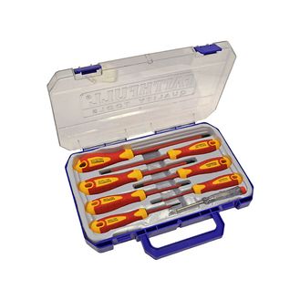 Faithfull VDE Soft Grip Screwdriver Set (Case), 8 Piece