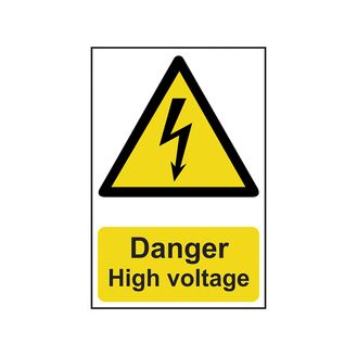 Scan Danger High Voltage - PVC Sign 200 x 300mm