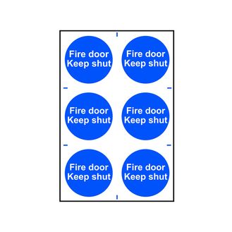 Scan Fire Door Keep Shut - 6 PVC Signs 100 x 100mm