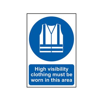 Scan High Visibility Jackets Must Be Worn In This Area - PVC Sign 200 x 300mm