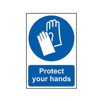 Scan Protect Your Hands - PVC Sign 200 x 300mm