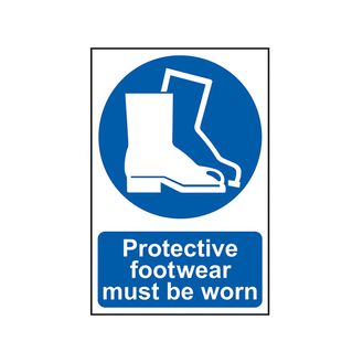 Scan Protective Footwear Must Be Worn - PVC Sign 200 x 300mm