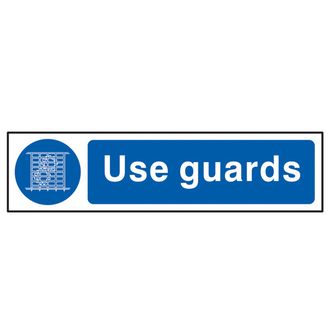 Scan Use Guards - PVC Sign 200 x 50mm
