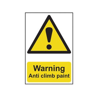 Scan Warning Anti Climb Paint - PVC Sign 200 x 300mm