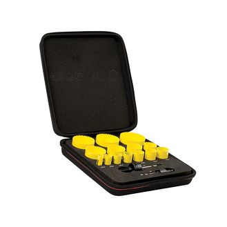 Starrett KFC14021 Fast Cut Bi-Metal Universal Holesaw Kit, 16 Piece