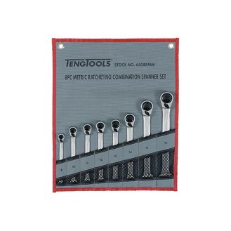 Teng Ratcheting Combination Spanner Set, 8 Piece