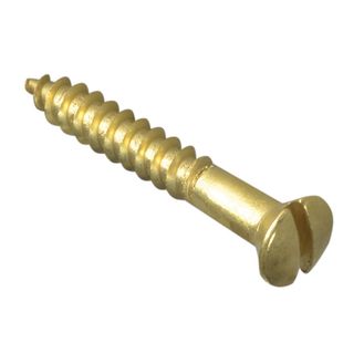 ForgeFix Wood Screws, Slotted, RAH, Brass