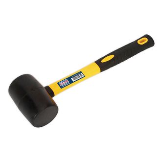 Sealey RMB100 Rubber Mallet 1lb Fibreglass Shaft