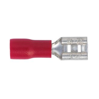 Sealey RT20 Push-On Terminal 4.8mm Female Red Pack of 100