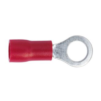 Sealey RT25 Easy-Entry Ring Terminal &amp;#8709;5.3mm (2BA) Red Pack of 100