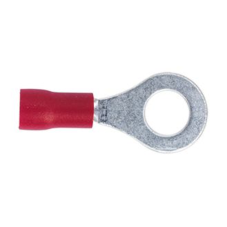 Sealey RT26 Easy-Entry Ring Terminal &amp;#8709;6.4mm (1/4") Red Pack of 100