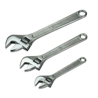 Sealey S0448 Adjustable Wrench Set 3pc 150, 200 &amp; 250mm