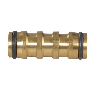 Faithfull Brass 2-Way Hose Coupling 12.5mm (1/2in)