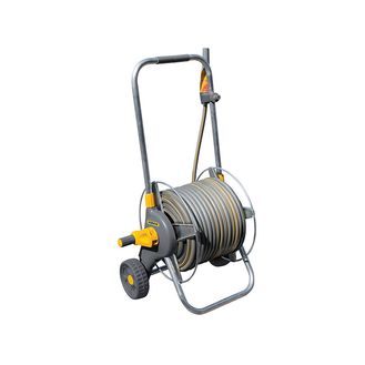 Hozelock 2436 60m Metal Pro Hose Cart &amp; 30m of 12.5mm Hose