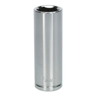 Sealey S0593 WallDrive&amp;reg; Socket 15mm Deep 3/8"Sq Drive