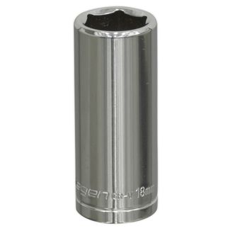 Sealey S0596 WallDrive&amp;reg; Socket 18mm Deep 3/8"Sq Drive