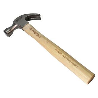 Faithfull Claw Hammer, Hickory Handle