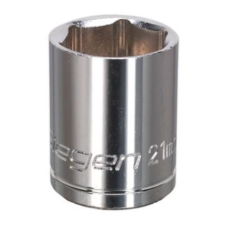 Sealey S0658 WallDrive&amp;reg; Socket 21mm 1/2"Sq Drive