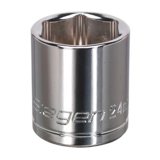 Sealey S0661 WallDrive&amp;reg; Socket 24mm 1/2"Sq Drive